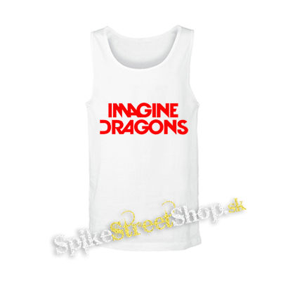IMAGINE DRAGONS - Logo Red - biele pánske tielko