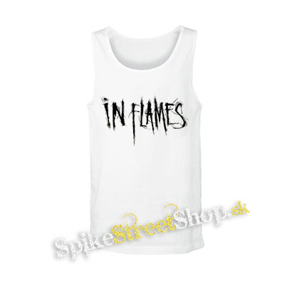 IN FLAMES - Logo - biele pánske tielko