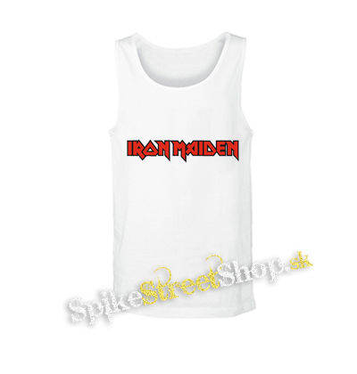 IRON MAIDEN - Red Logo 2 - biele pánske tielko
