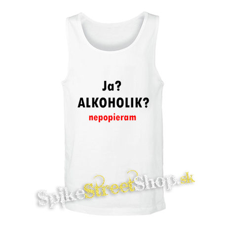 JA ALKOHOLIK - biele pánske tielko