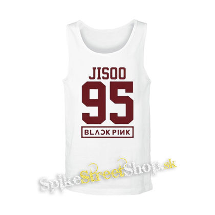 JISOO 95 - BLACKPINK - Pink Number Years - biele pánske tielko