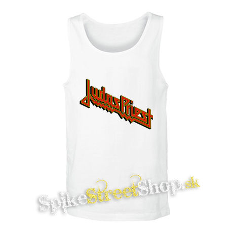 JUDAS PRIEST - Orange Yellow Classic Logo - biele pánske tielko