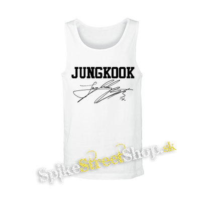 JUNGKOOK - Logo Signature - biele pánske tielko