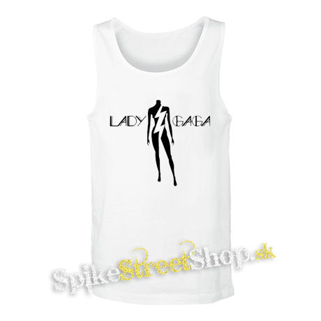 LADY GAGA - Logo - biele pánske tielko