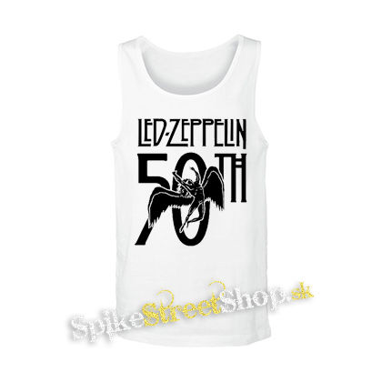 LED ZEPPELIN - Anniversary 50th - biele pánske tielko