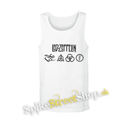 LED ZEPPELIN - Logo - biele pánske tielko