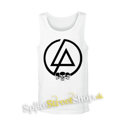 LINKIN PARK - Logo & Skulls - biele pánske tielko