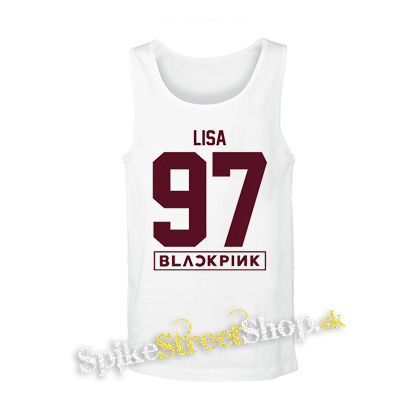 LISA 97 - BLACKPINK - Pink Number Years - biele pánske tielko