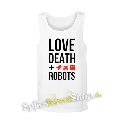 LOVE DEATH ROBOTS - Logo And Crest - biele pánske tielko