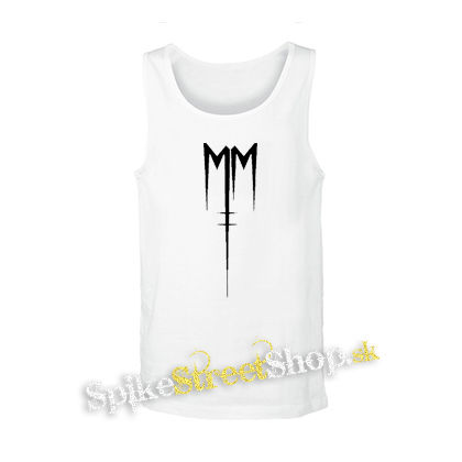MARILYN MANSON - Sign Dark Crest - biele pánske tielko