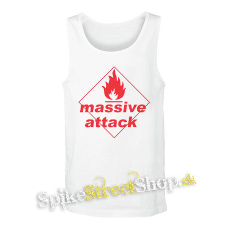 MASSIVE ATTACK - Logo Crest - biele pánske tielko