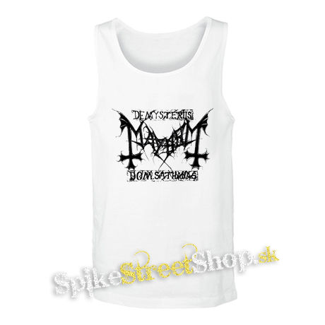 MAYHEM - Logo De Mysteriis Dom Sathanas - biele pánske tielko