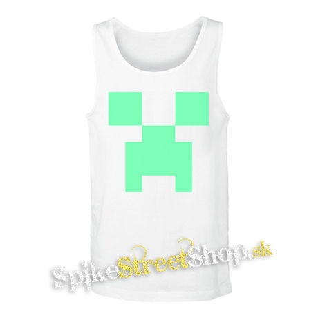 MINECRAFT - Green Creeper - biele pánske tielko