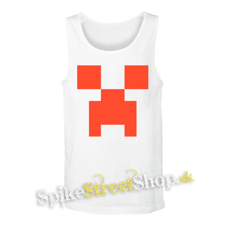 MINECRAFT - Red Creeper - biele pánske tielko