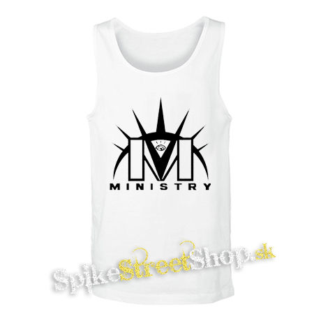 MINISTRY - Logo Eyes - biele pánske tielko