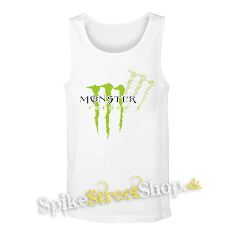 MONSTER ENERGY - Green Logo Honey Bee - biele pánske tielko