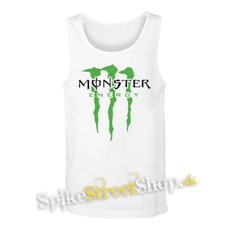 MONSTER ENERGY - Logo Crest - biele pánske tielko