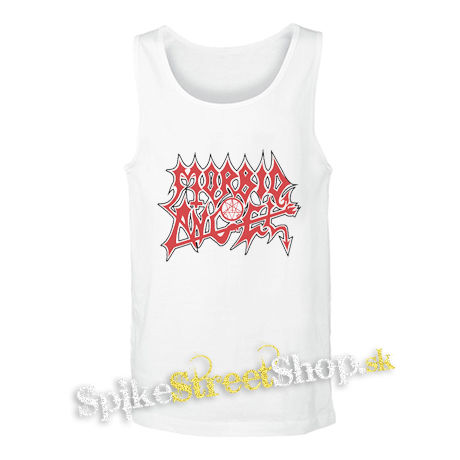 MORBID ANGEL - Logo Red White - biele pánske tielko