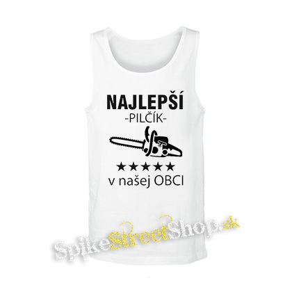NAJLEPSI PILCIK v OBCI - biele pánske tielko
