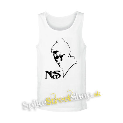 NAS - Logo & Portrait - biele pánske tielko