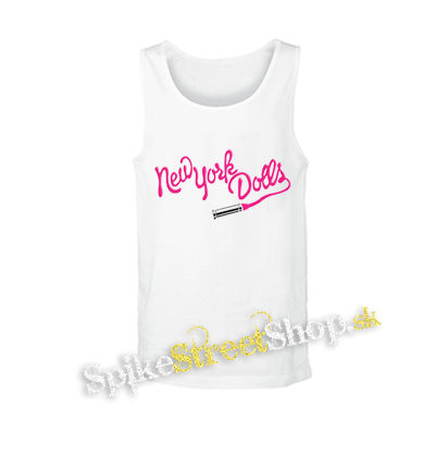 NEW YORK DOLLS - Logo - biele pánske tielko