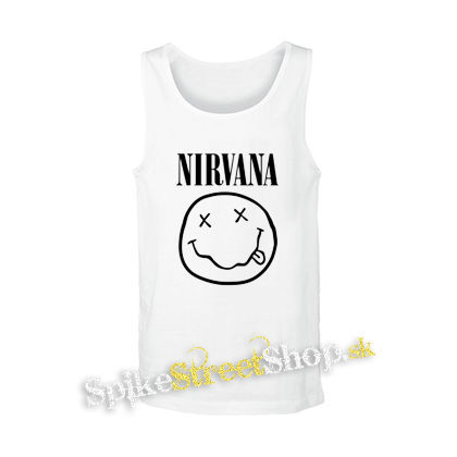 NIRVANA - Logo & Smile - biele pánske tielko