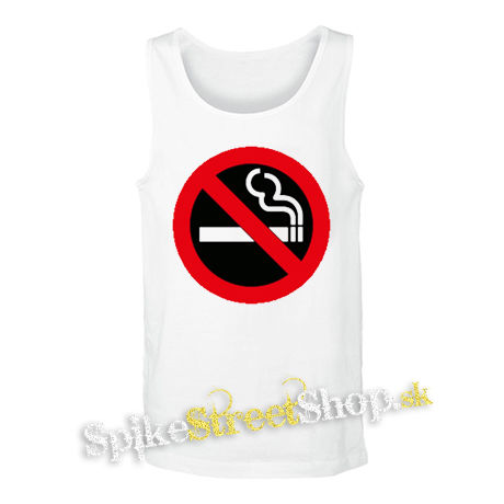 NO SMOKING - biele pánske tielko