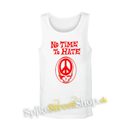 NO TIME TO HATE + PEACE SKULL - biele pánske tielko