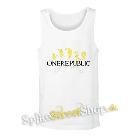 ONE REPUBLIC - Logo And Band povodne - biele pánske tielko