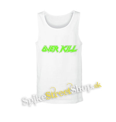 OVERKILL - Logo Green - biele pánske tielko