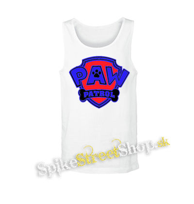 PAW PATROL - LABKOVÁ PATROLA - Logo Color - biele pánske tielko
