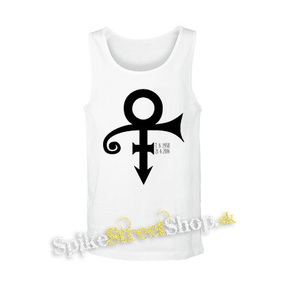 PRINCE - Signature 1958-2016 - biele pánske tielko