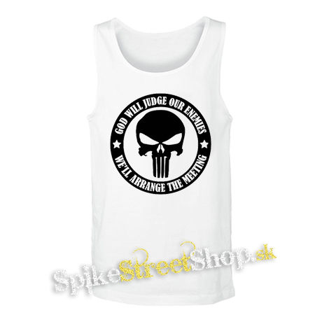 PUNISHER - God Will Judge Our Enemies - biele pánske tielko