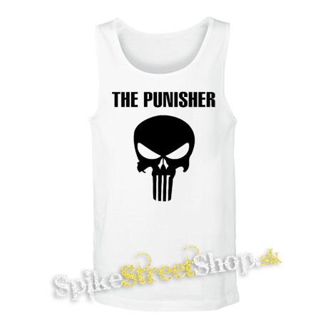PUNISHER - Logo & Skull - biele pánske tielko