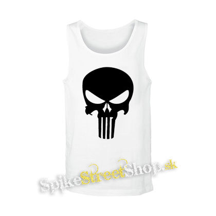 PUNISHER - Skull - biele pánske tielko