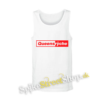 QUEENSRYCHE - Logo RED - biele pánske tielko