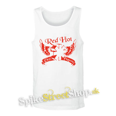 RED HOT CHILI PEPPERS - Red Logo Table - biele pánske tielko