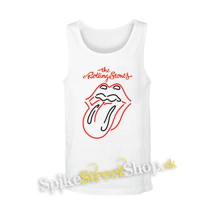 ROLLING STONES - Custom Tongue - biele pánske tielko