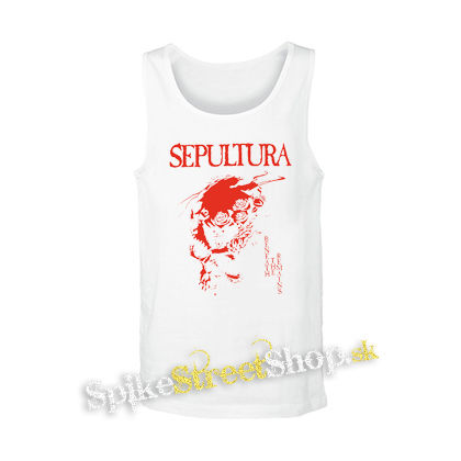 SEPULTURA - Beneath The Remains Red Motive - biele pánske tielko