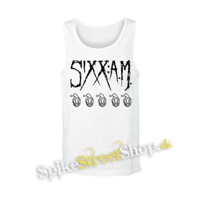 SIXX AM - Logo - biele pánske tielko