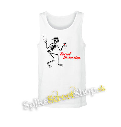 SOCIAL DISTORTION - Skeleton & Logo - biele pánske tielko