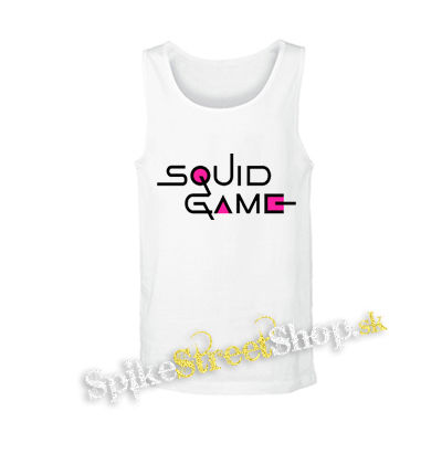 SQUID GAME - Logo Colour Pink - biele pánske tielko