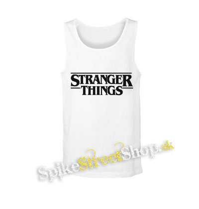 STRANGER THINGS - Logo - biele pánske tielko