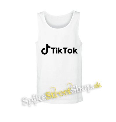 TIK TOK - Logo Motive 2 - biele pánske tielko