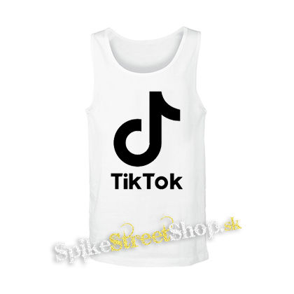 TIK TOK - Logo - biele pánske tielko