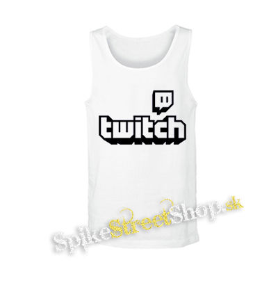TWITCH - White Logo Sign - biele pánske tielko