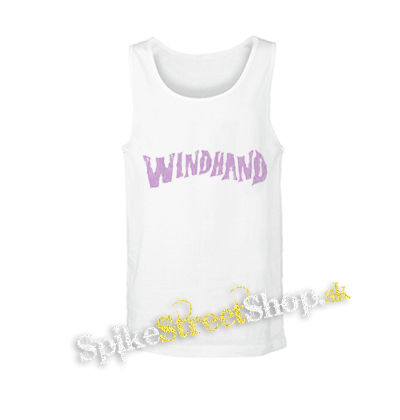 WINDHAND - Logo Purple - biele pánske tielko