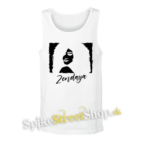 ZENDAYA - Logo & Portrait - biele pánske tielko