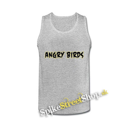 ANGRY BIRDS - Logo - šedé pánske tielko