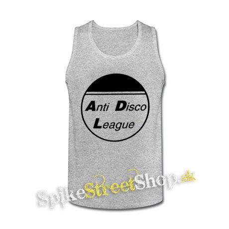 ANTI DISCO LEAGUE - Logo Circle - šedé pánske tielko